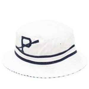 Polo logo reversible cotton & twill bucket hat